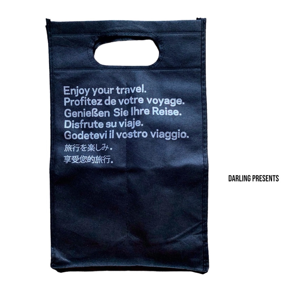 International Language Tote Bag Unisex Color Black Size 15 X 9.25 X 5